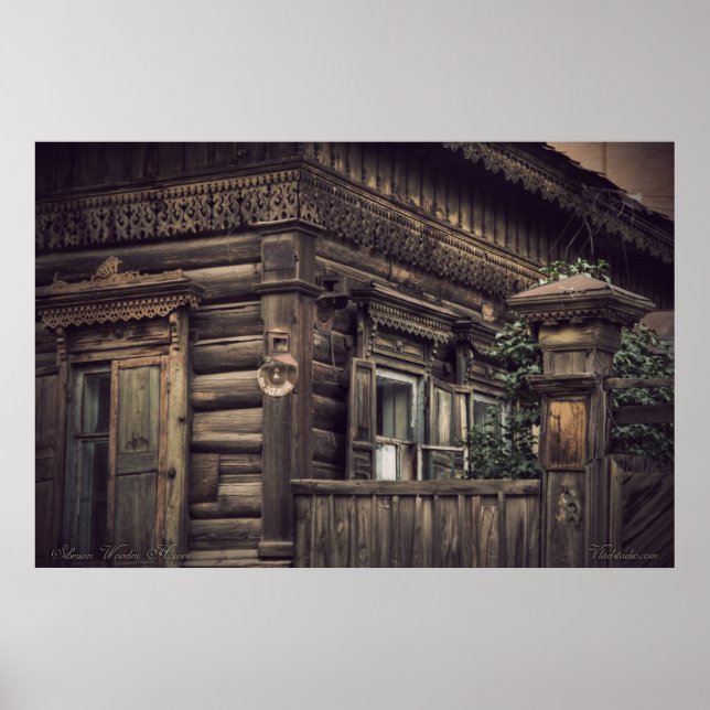 Pôster Casas de madeira siberianas (projeto vladstudio.co (Frente)