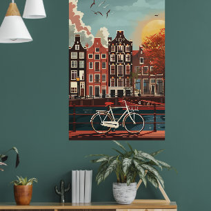 Poster Casas do Canal de Amsterdã