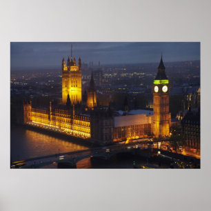 Poster Casas do Parlamento, Big Ben, Westminster