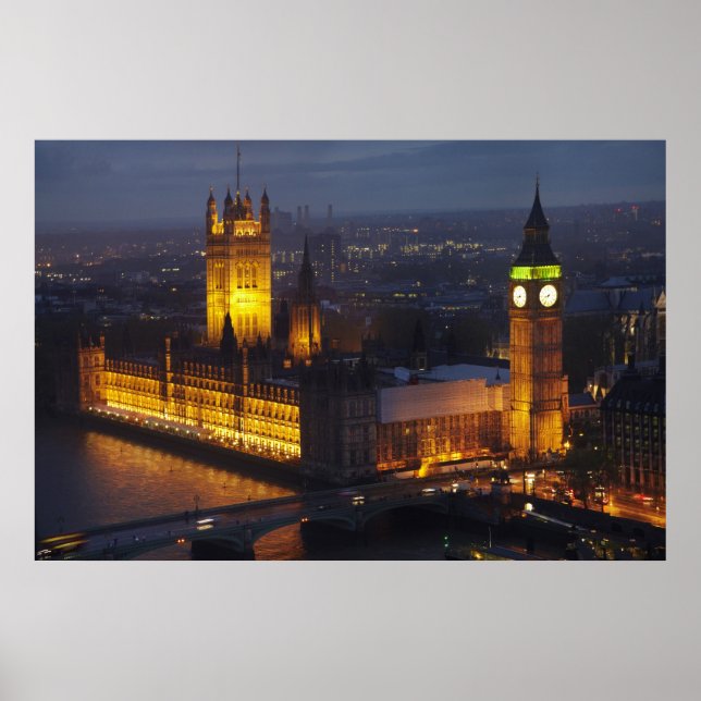 Poster Casas do Parlamento, Big Ben, Westminster (Frente)