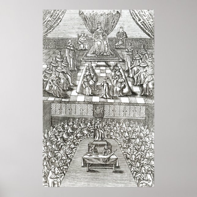 Pôster Casas do Parlamento em 1640 (Frente)