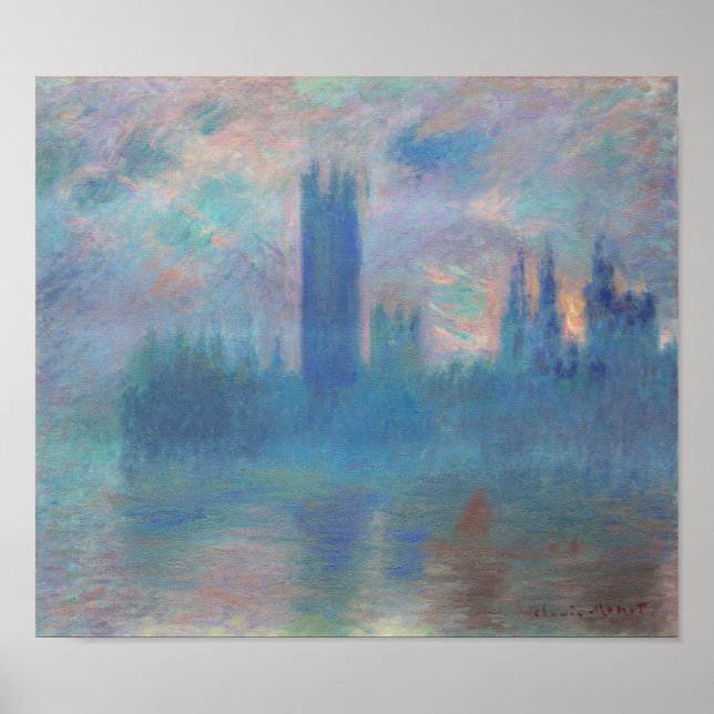 Poster Casas do Parlamento (Londres), Monet (Frente)