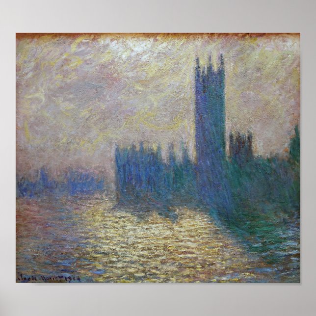 Poster Casas do Parlamento (Londres), Monet (Frente)