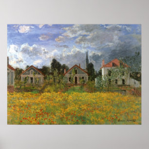 Pôster Casas em Argenteuil por Claude Monet, arte do