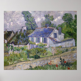Poster Casas em Auvers por Vincent Van Gogh