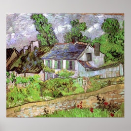Pôster Casas em Auvers por Vincent van Gogh