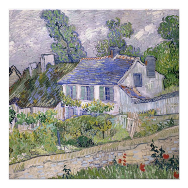 Pôster Casas em Auvers Vincent van Gogh (Frente)
