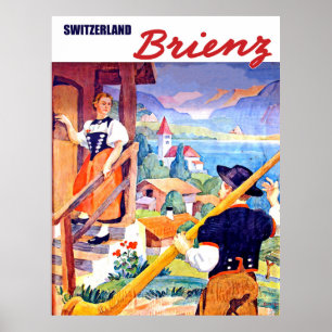 Poster Casas em Brienz, Suiça