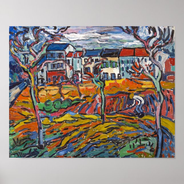 Poster Casas em Chatou | Maurice de Vlaminck | (Frente)