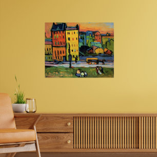 Poster Casas em Munique por Kandinsky