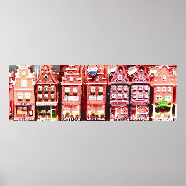 Pôster Casas Miniatura de Amsterdã (Frente)