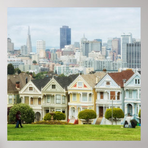 Pôster Casas pintadas das senhoras, do Victorian e