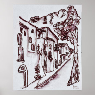 Pôster Casas  Santo-Guilhem-Le-Desert, França