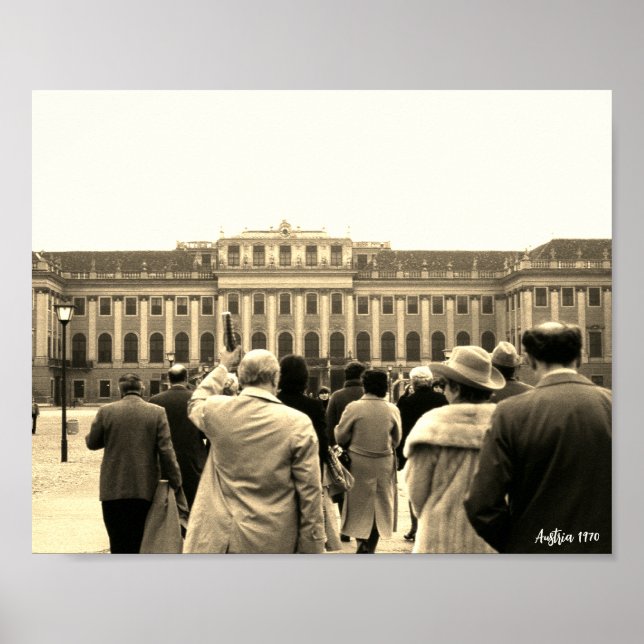 Poster Casas Vintage Áustria Viena Schonbrunn (Frente)