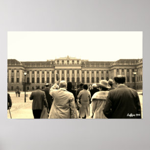 Poster Casas Vintage Austria Viena Schonbrunn