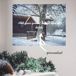 Poster Casca de campo na neve