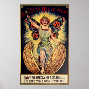 Pôster Casca de noz do Dia das Bruxas