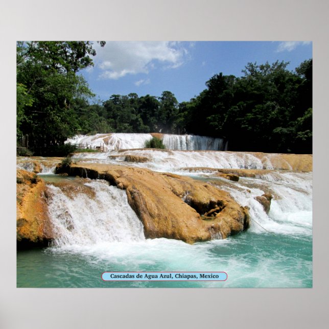 Poster Cascadas de Agua Azul, Chiapas, México (Frente)
