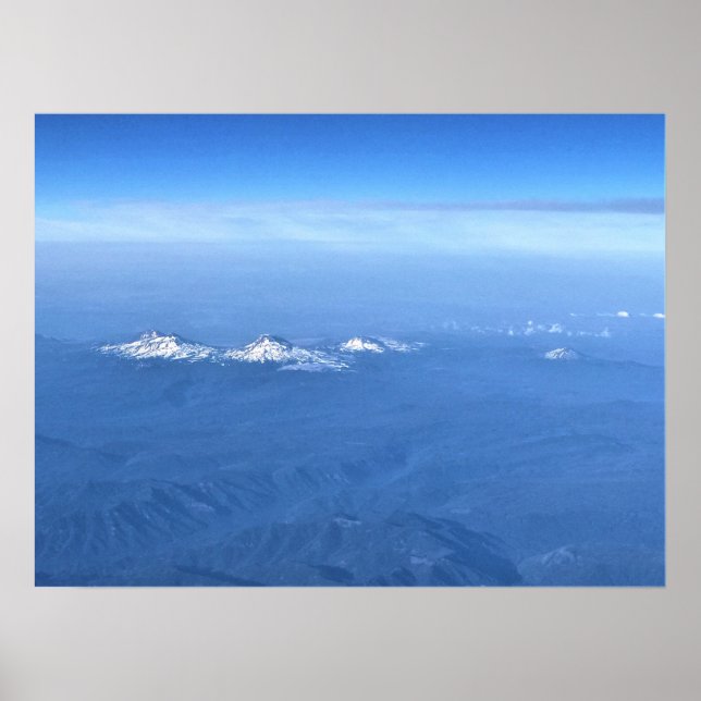 Poster Cascade Range, Oregon Central (Frente)