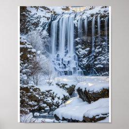Poster Cascata congelada de neve