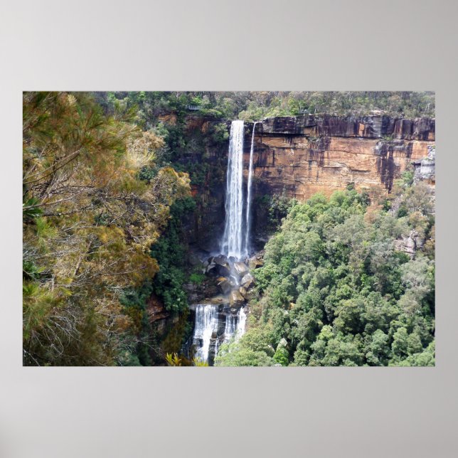 Poster Cascata da Natureza em Fitzroy Falls (Frente)