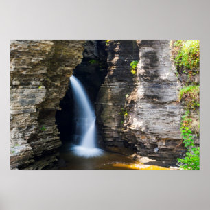 Pôster Cascata de entrada, Watkins Glen, Nova Iorque