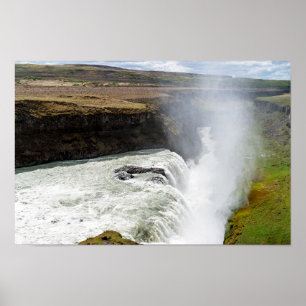 Poster Cascata de Gullfoss - Sudoeste da Islândia