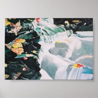 Pôster cascata do outono 3