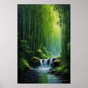 Poster Cascata em Emerald Grove