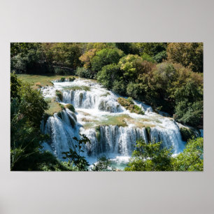 Poster Cascata no Parque Nacional de Krka - Dalmácia, Cro