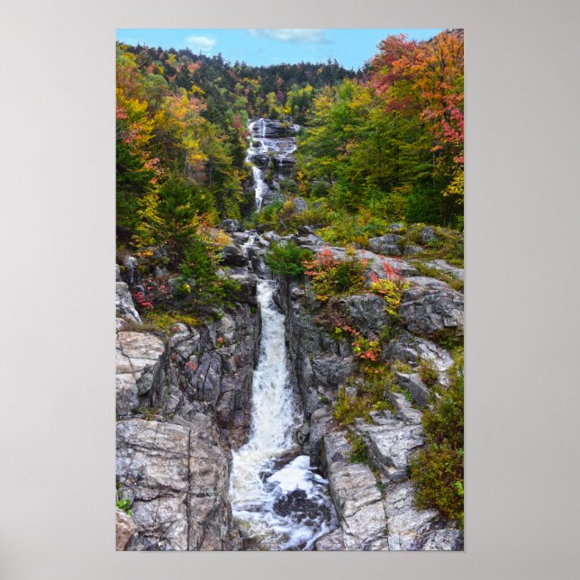 Poster Cascata Prateada no Outono, New Hampshire (Frente)
