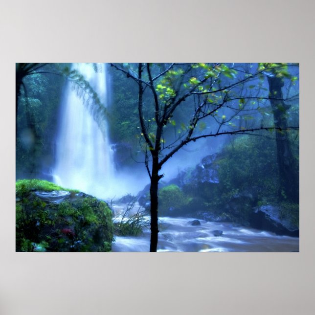 Poster Cascata tropical espetacular (Frente)