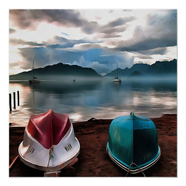 Pôster Cascos de Barcos e Marmaris (Frente)