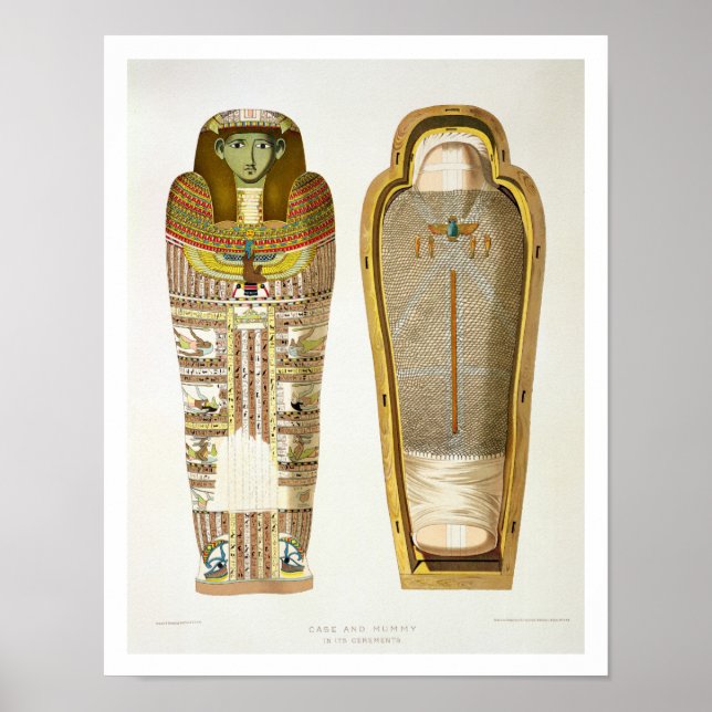 Poster Case and mummy in its cerements from Gizeh, Volume (Frente)