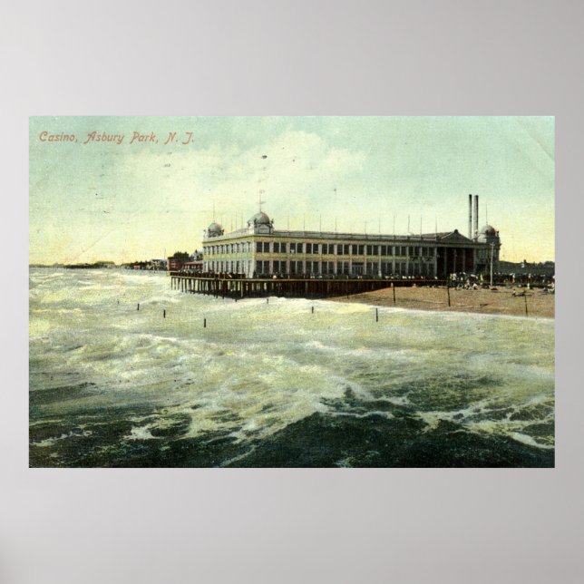 Pôster Casino, Asbury Park NJ 1910 (Frente)