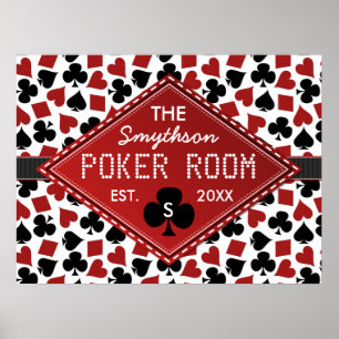 Poster Casino do Poker Room Personalizável