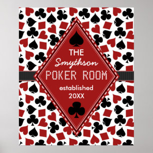 Poster Casino do Poker Room Personalizável