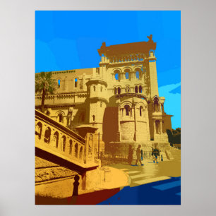 Poster Casino Monte Carlo em Estilo Boêmico Retro