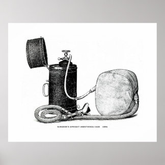 Pôster Caso de anestesia ereta do cirurgião 1896