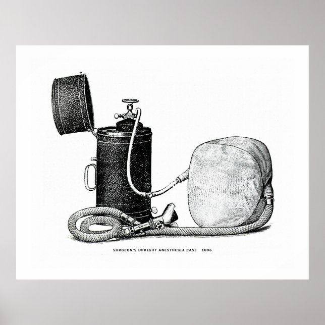 Pôster Caso de anestesia ereta do cirurgião 1896 (Frente)