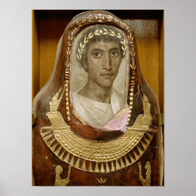 Poster Caso de múmia pintada e dourada de Artemidorus (Frente)