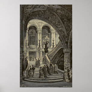 Pôster Caso Grand stair, Paris Opera House 1877
