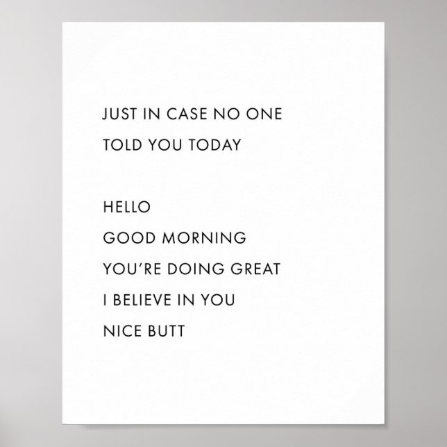 Poster Caso Ninguém Te Disse Hoje. Olá, Bom Mor (Frente)