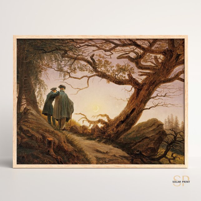 Poster Caspar David Friedrich Dois Homens Contemplando o  (Criador carregado)