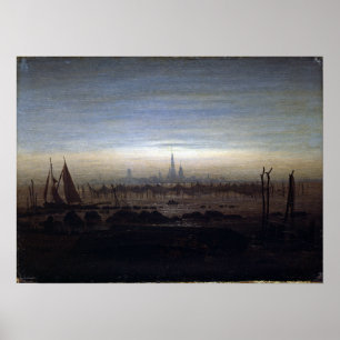 Poster Caspar David Friedrich Greifswald em Lua