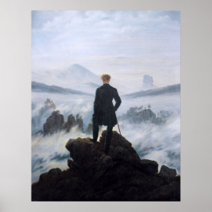 Poster CASPAR DAVID FRIEDRICH - Wanderer acima do mar