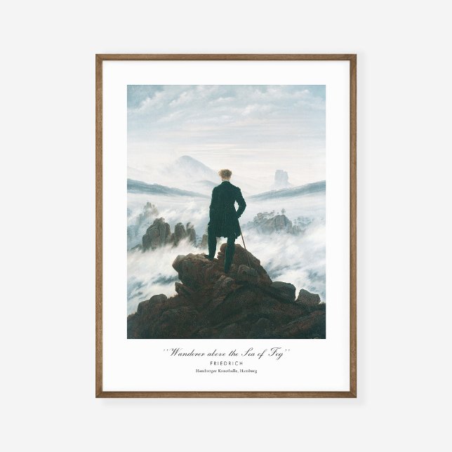 Poster Caspar David Friedrich Wanderer sobre o Mar de Nev (Criador carregado)