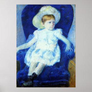 Poster Cassatt - Elsie Em Azul Cadeira 1880