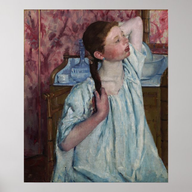 Poster Cassatt - Garota Arranjando O Cabelo (Frente)