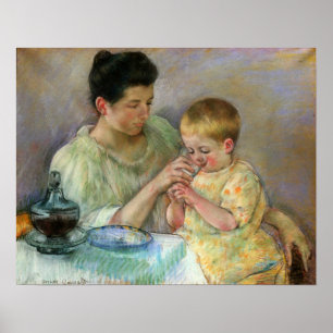 Poster Cassatt - Mãe alimentando a criança